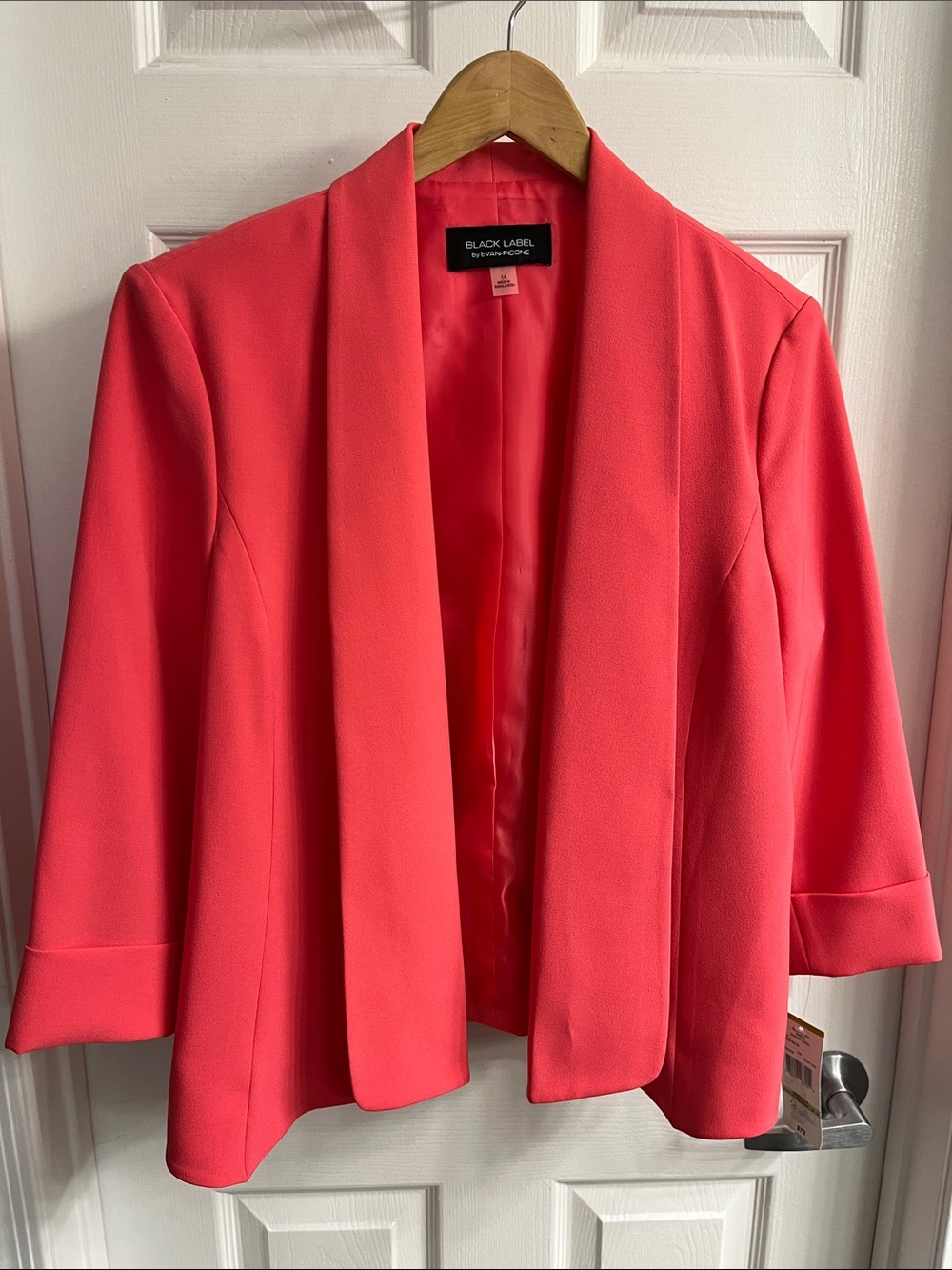 NWT Black Label by Evan-Picone Open Front Blazer